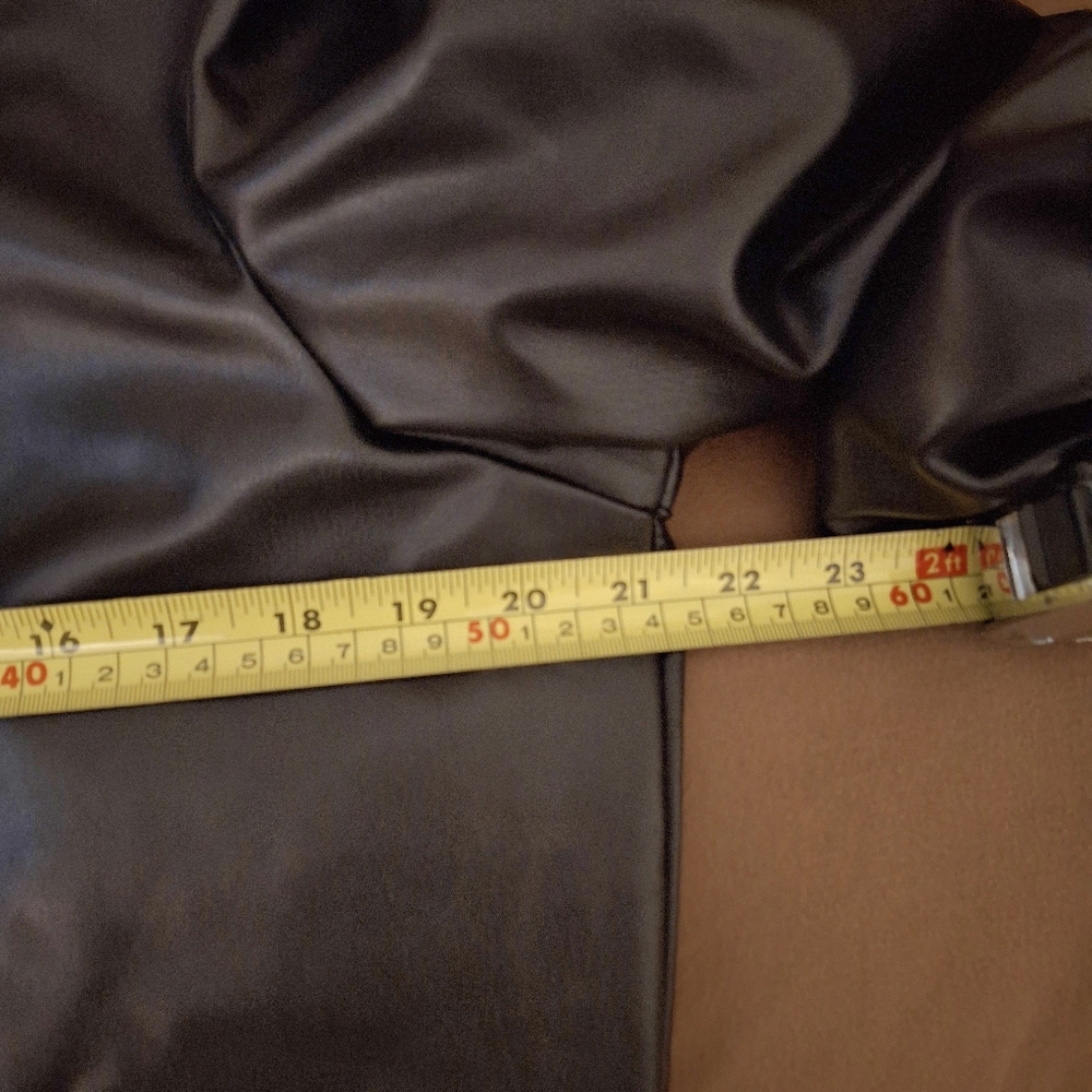 Zara Black Pleather Bomber Jacket - Picture 11 of 14